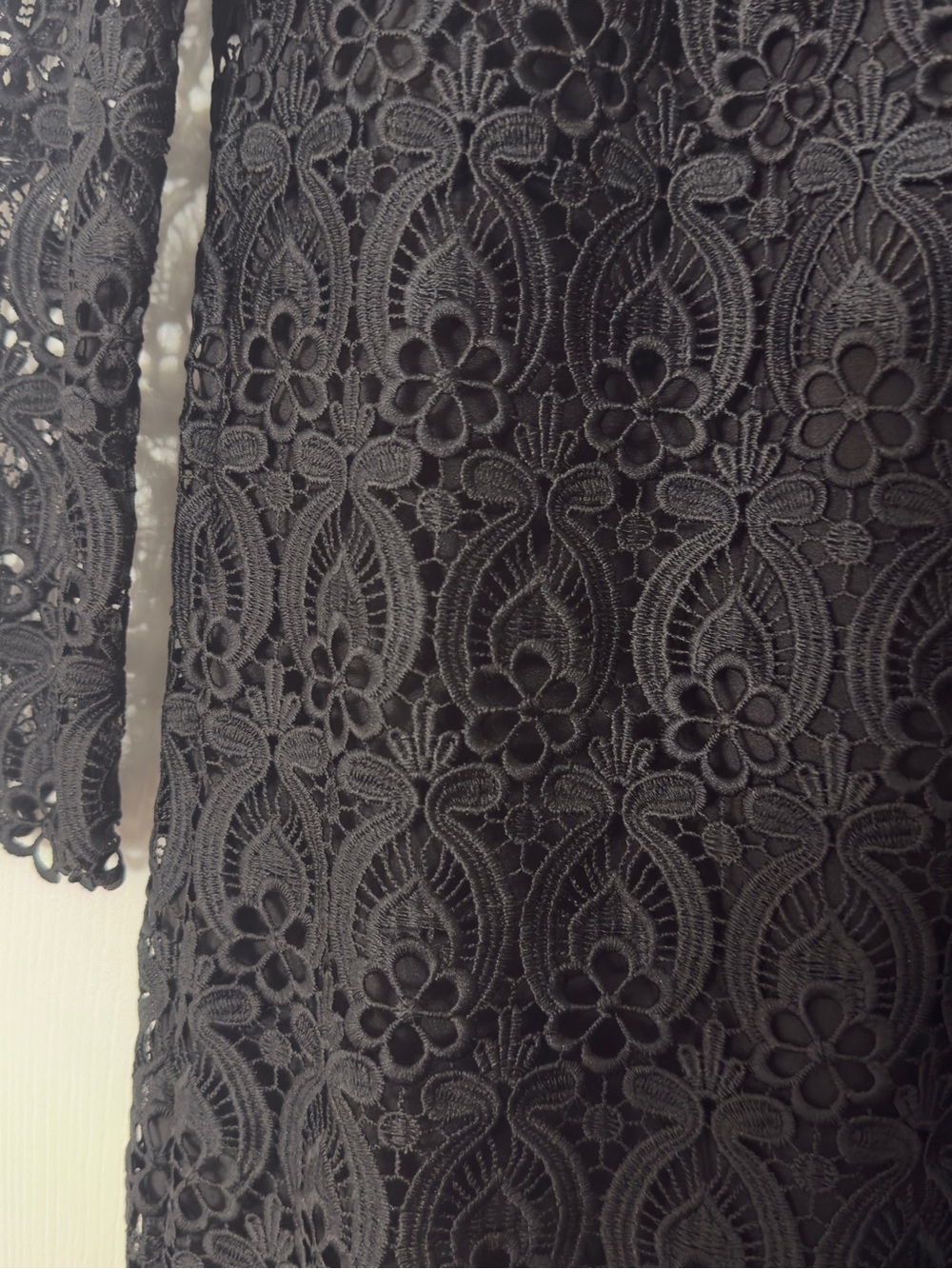 Club Monaco Black Lace Long-Sleeve Sheath Dress - Picture 2 of 7
